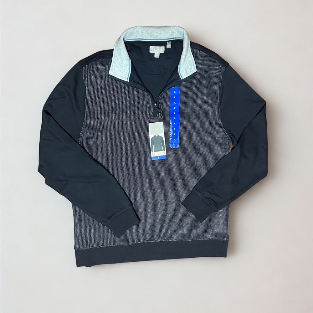 Ted Baker Navy Quarter Zip NWT